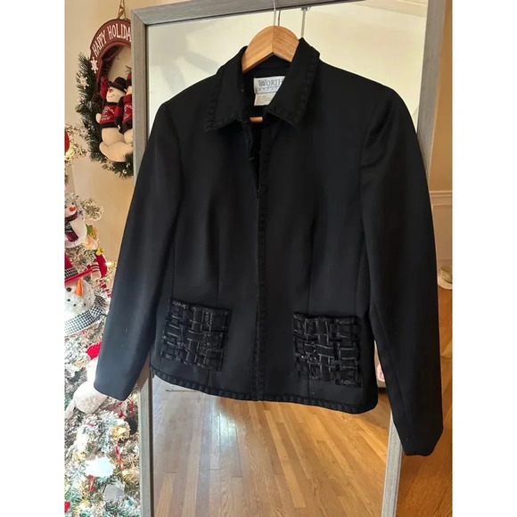 Women's Worth Blazer Jacket, Size 10 Petite, Black - Picture 1 of 5
